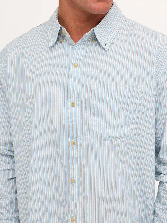 Long Sleeve Denim Shirt in Regular Fit Blue