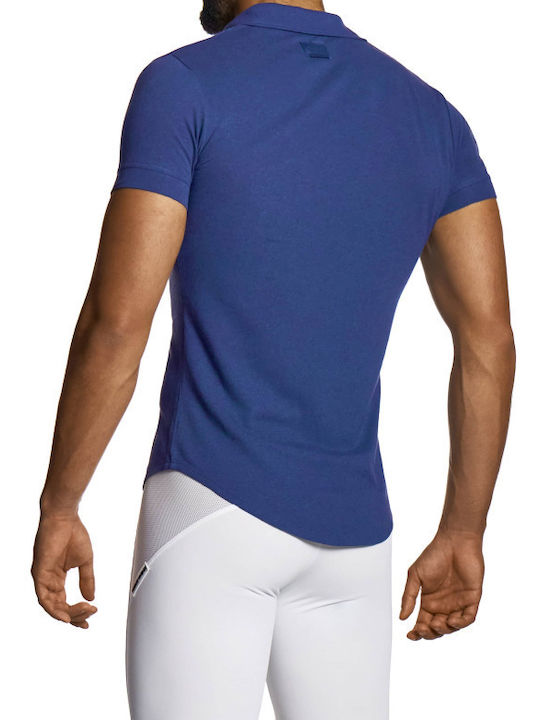 Short Sleeve Linen Shirt Blue 27541 Marine