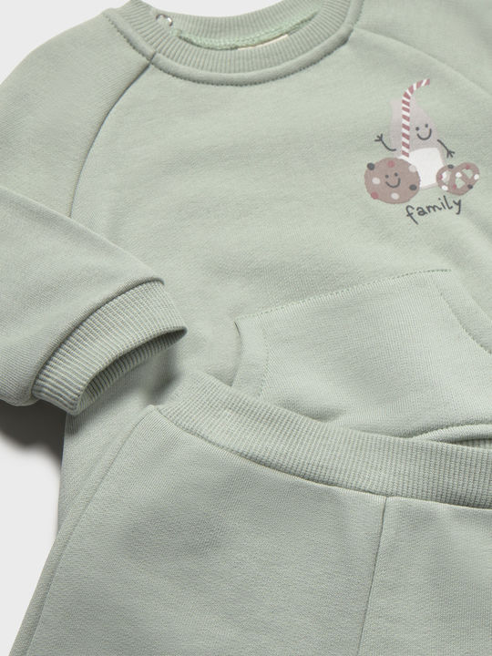 Kids Sweatpants Set Mint 2 Pieces
