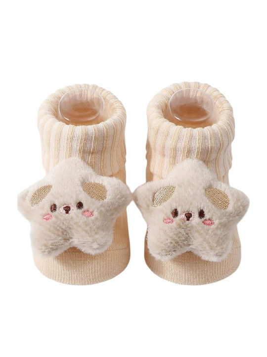3D Cute Socks Figure Stars Animals Beige 3D Cute Socks Figure Stars Animals Beige