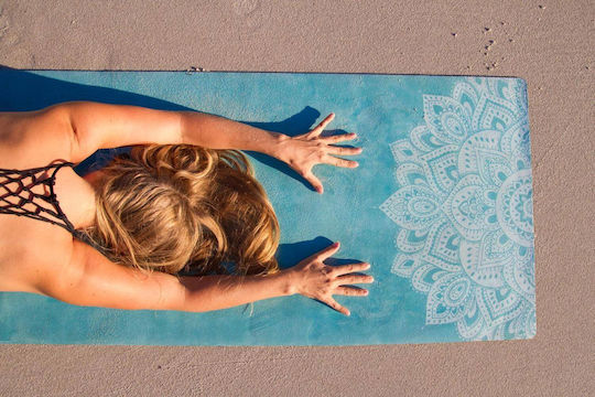 Yoga Design Lab Στρώμα Γυμναστικής Yoga Τιρκουάζ (178x61cm)