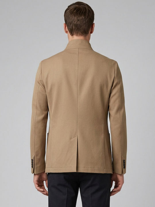 C Hanry Мъжко сако с Нормална Кройка Medium Brown