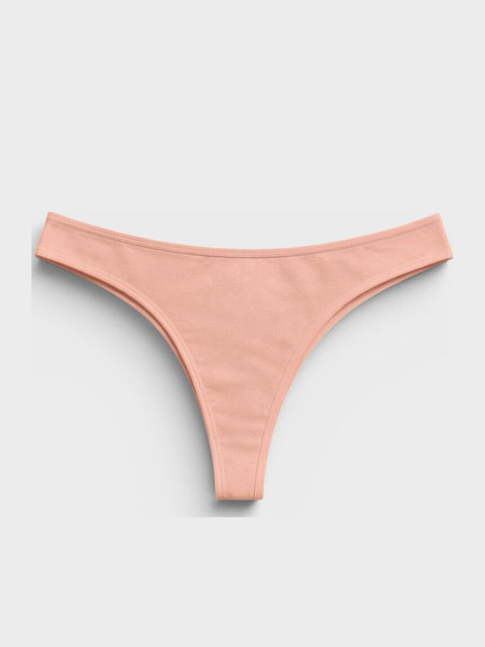 Γυναικεία String 3Pack χωρίς Ραφές Καφέ-ταμπά-ροζ