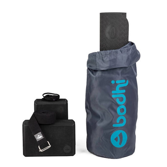 Bodhi Yoga Set Flow Matte Blocks Strap Schwarz