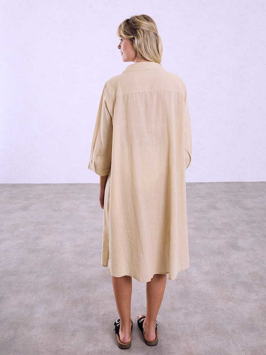 Celestino Damenbademode Kaftan Kleid mit Seitenschlitzen Beige