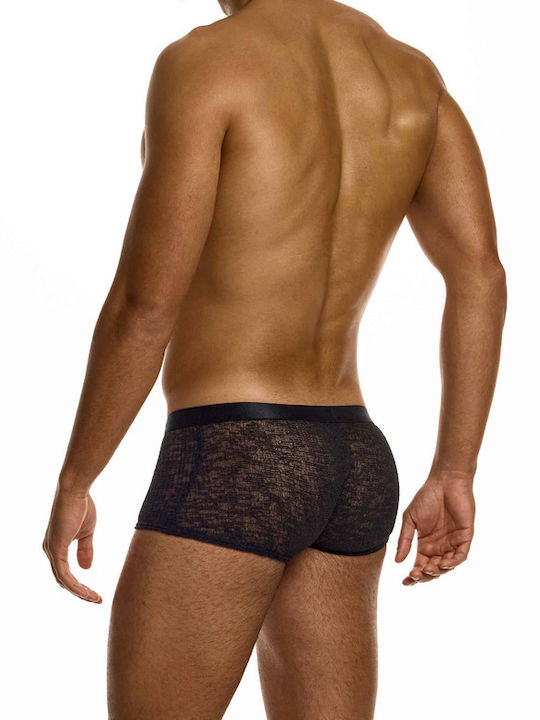 Men's Black Boxer With Printed