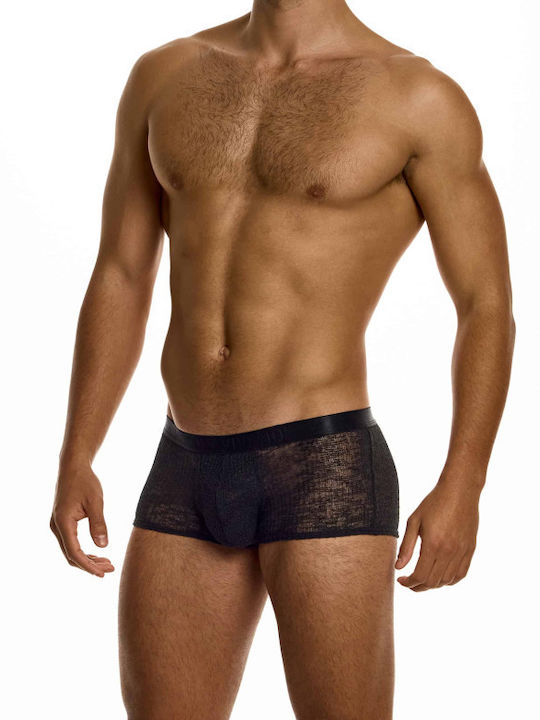 Men's Black Boxer With Printed