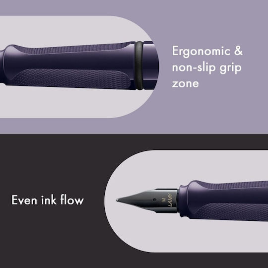 Lamy Safari Writing Pen Broad Blue made of Plastic with Blue Ink