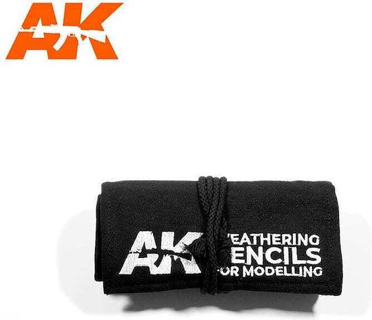 Ak Weathering Pencils Full Range Cloth Case Set 37 Ak Weathering Pencils Cloth Case