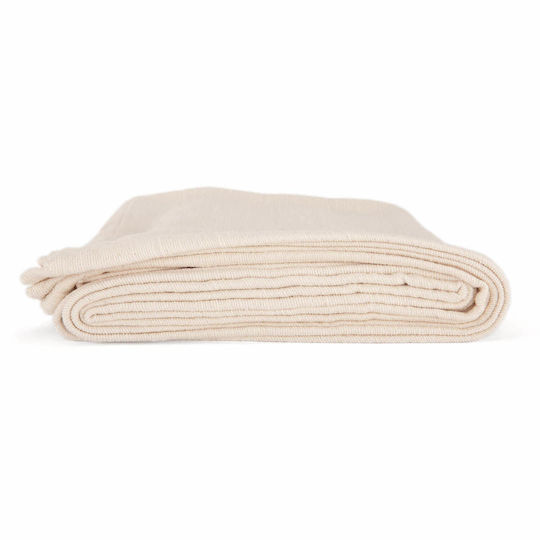 Bodhi Shavasana Cotton Yoga Blanket Ecru