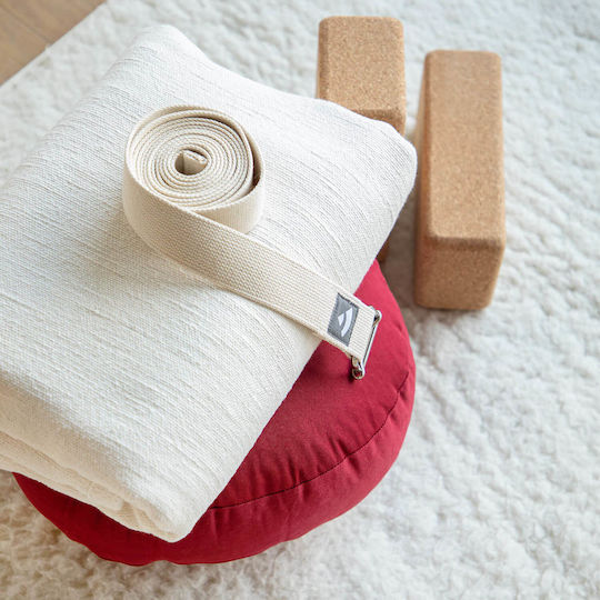 Bodhi Shavasana Cotton Yoga Blanket Ecru