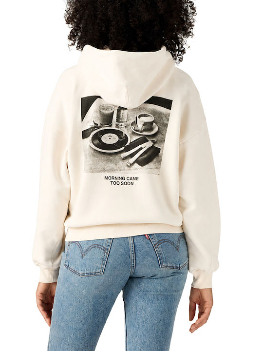 Levi's Vintage Дълго дамско суитшърт с качулка Екрю