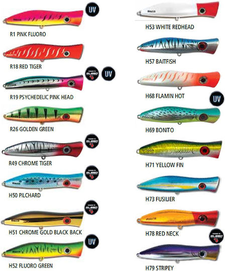 Künstlicher Halco Roosta Popper 105 10,5 cm 30 g H53 Weiß Rotkopf