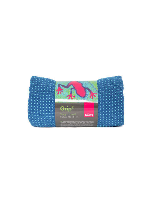 Yoga Handtuch Grip 183 x 61 cm – Blau