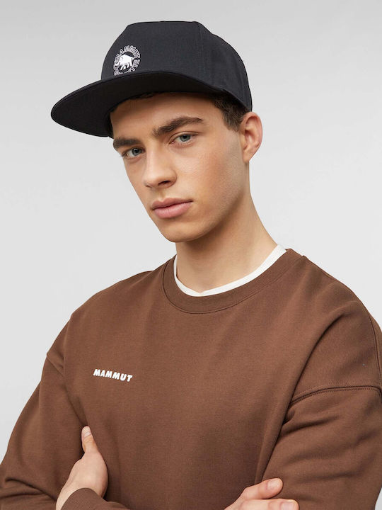 Kappen Jockey mit Gerade Schirm Schwarz