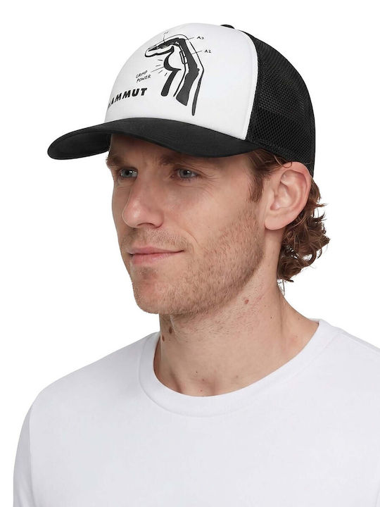 Jockey with Mesh and Flat Brim White