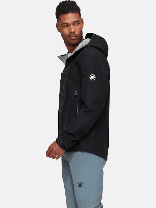 Herren Jacken Hardshell Wasserdicht und Winddicht Schwarz Winter