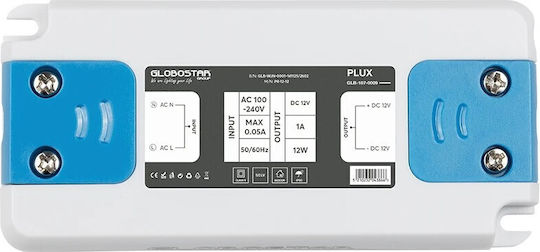 GloboStar Adjustable Dimmable LED Power Supply IP20 12W with Output Voltage 12V