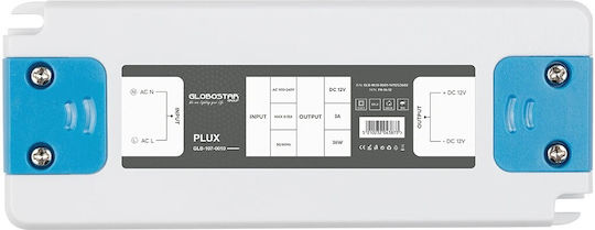GloboStar Adjustable Dimmable LED Power Supply IP20 36W with 12V Output