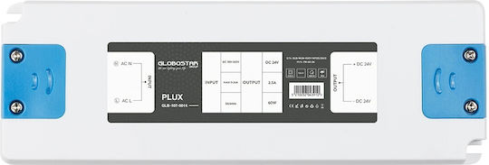 GloboStar Adjustable Dimmable LED Power Supply IP20 60W with Output Voltage 24V