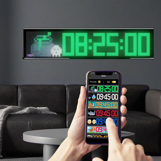 GloboStar Плъзгаща се LED Табела Едностранна Водоустойчива 160x32cm RGB