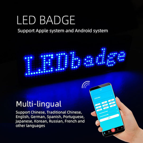 GloboStar Scrollende LED-Schild Einseitig 48x12cm RGB