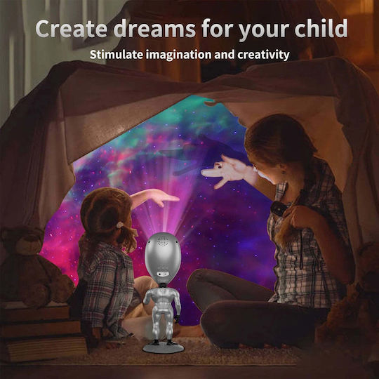 GloboStar Projector Διακοσμητικό Φωτιστικό Galaxy LED RGB 12.5x12.5x31εκ.