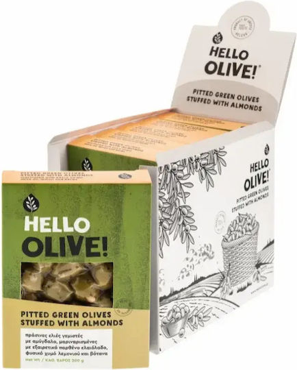 Hello Olive Зелени маслини с пълнеж 200гр