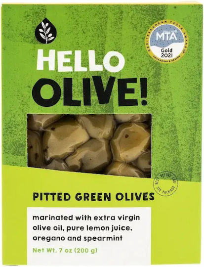 Hello Olive Зелени маслини без костилки 200гр