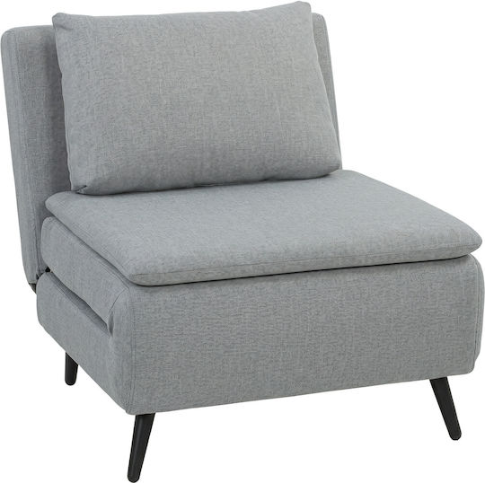 Armchair Bed Light Grey 75x88x78cm
