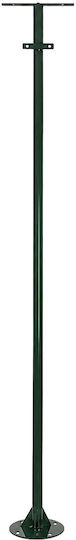 Globostar Helios-280 Glb-000-0006 Metal Galvanized Lighting Pole Solar Outdoor Floodlight RAL 6009 Cypress Matte M35 × W25 × H280cm Glb-000-0006