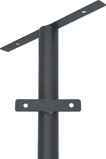 Globostar Helios-280 Glb-000-0003 Galvanized Metal Lighting Pole for Outdoor Solar Spotlight Ral 7016 Anthracite Grey M35 × W25 × H280cm Glb-000-0003