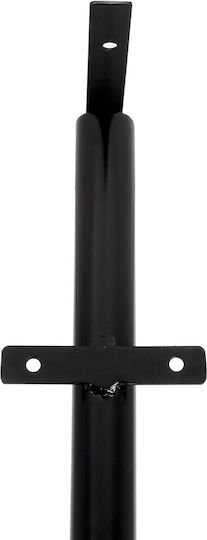 Globostar Helios-280 Glb-000-0002 Metal Galvanized Lighting Pole Solar Spotlight Outdoor Ral 9005 Black Matte W35 × D25 × H280cm Glb-000-0002