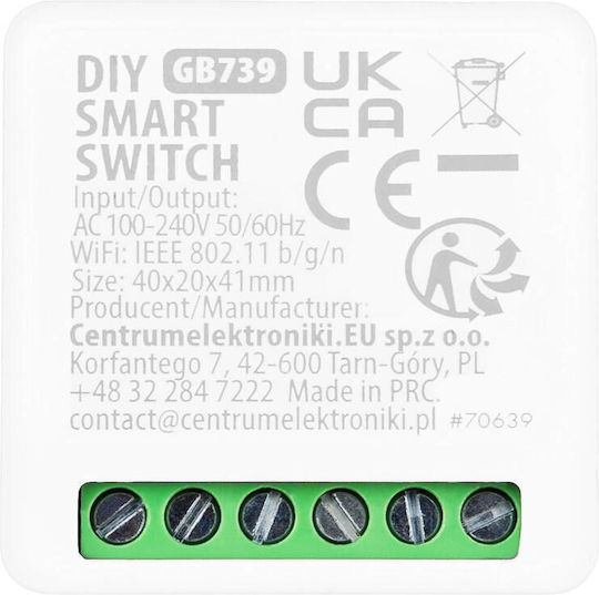 Green Blue Smart Switch Wi-Fi 16A GB739
