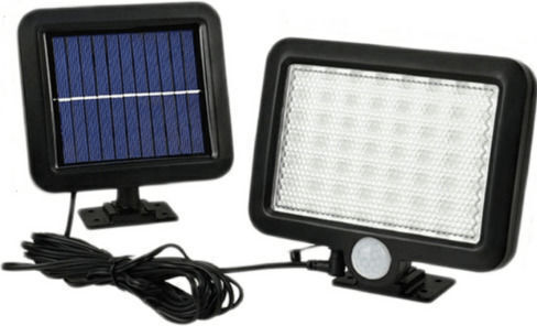 SPV Водоустойчив Соларен LED Прожектор 10W Студено Бяло 6500K с Датчик за Движение и Фотоклетка IP65