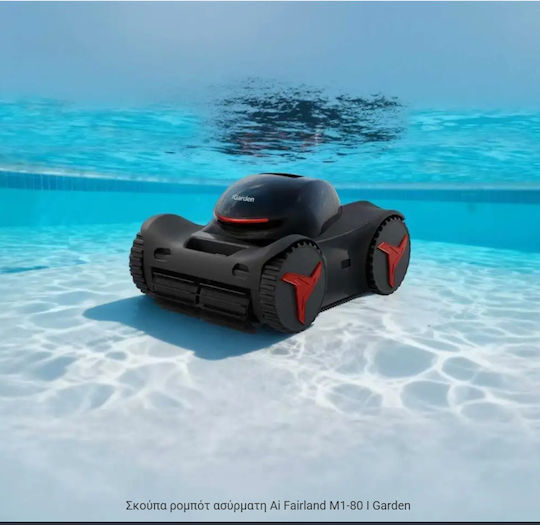iGarden M1-100 Wireless Robotic Pool Cleaner for Bottom Walls Waterline for Pools up to 18m with 4.5lt Filter