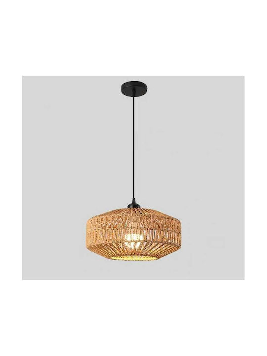 Boho Grid Pendant Light with E27 Socket 31x16cm