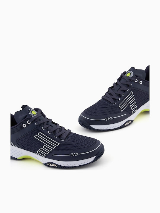 Emporio Armani Pantofi Tenis Pentru Bărbați Utilizați Pentru Terenuri De Lut Albastru