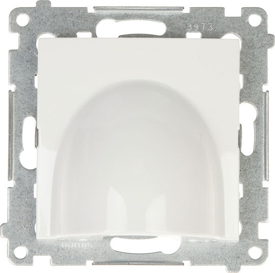 Kontakt-Simon Recessed Wall Switch with Frame White