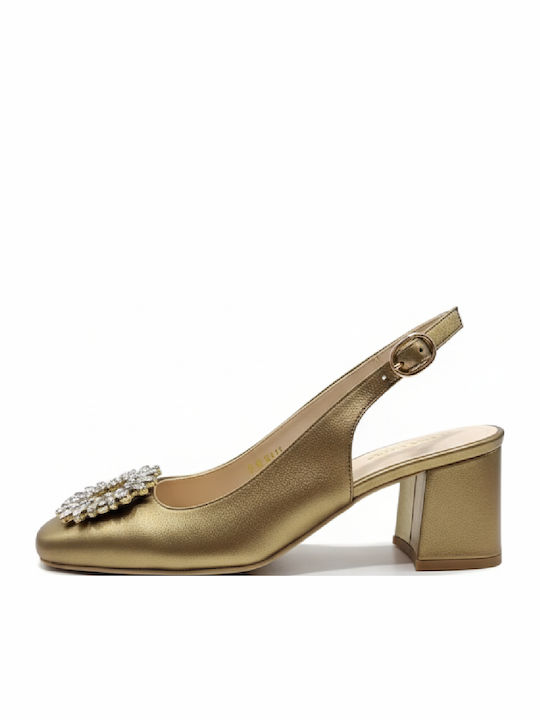 Heels with Medium Heel Gold