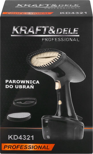 Kraft & Dele Aparate De Calcat Vertical De Mână 1800W Cu Rezervor 300ml Negru
