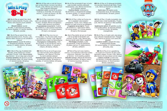 Επιτραπέζιο Παιχνίδι Paw Patrol 8 Σε 1 για 1-4 Παίκτες 3+ Ετών 02597 Trefl
