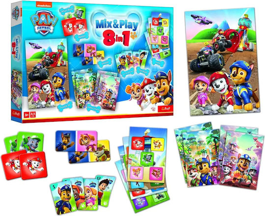 Επιτραπέζιο Παιχνίδι Paw Patrol 8 Σε 1 για 1-4 Παίκτες 3+ Ετών 02597 Trefl