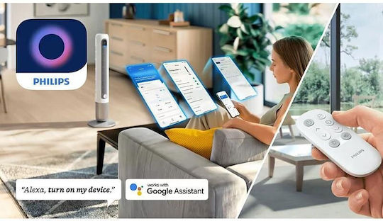 Philips 7000 Series Ανεμιστήρας Πύργος 30W με Τηλεχειριστήριο Λευκός