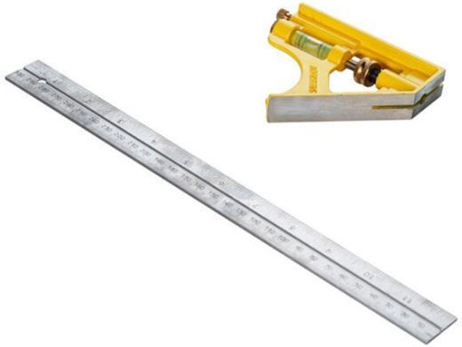 Stanley Universal Carpenters Metallic Angle Ruler with Spirit Level 30cm