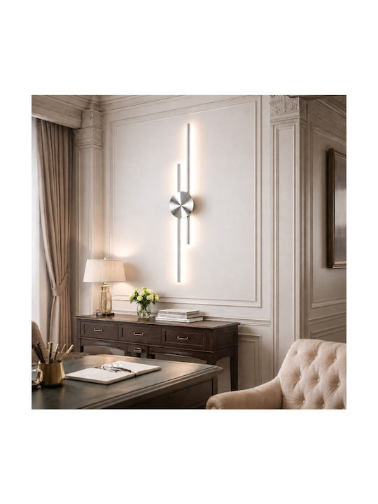 Vencore Aurex Silver 6093-20108 Μοντέρνο Επιτοίχιο Φωτιστικό Απλίκα Led 60cm 12w Ασημί Αλουμίνιο Ρυθμιζόμενο Cct Λευκό Ημέρας Θερμό Χειρισμός Cct Μέσω Διακόπτη On-off 6093-20108 Vencore Aurex Silver 6093-20108 Μοντέρνο Επιτοίχιο Φωτιστικό Απλίκα Led 60cm 12w Ασημί Αλουμίνιο Ρυθμιζόμενο Cct Λευκό Ημέρας Θερμό Χειρισμός Cct Μέσω Διακόπτη On-off 6093-20108