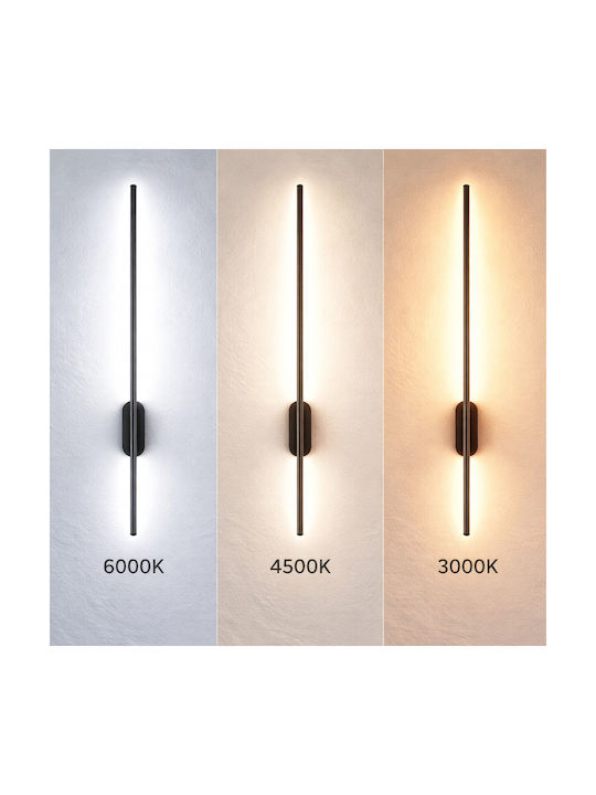 VenCore Modern Wall Lamp with Integrated LED and Adjustable White Light Silver