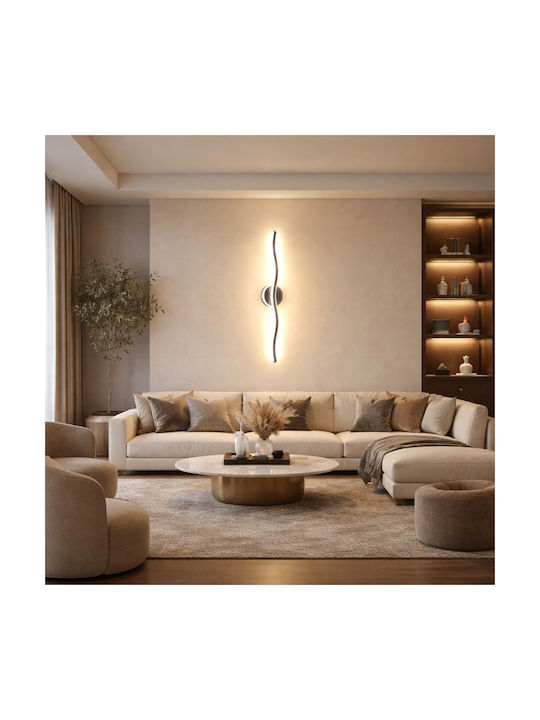 VenCore Modern Wall Lamp with Integrated LED and Adjustable White Light Black