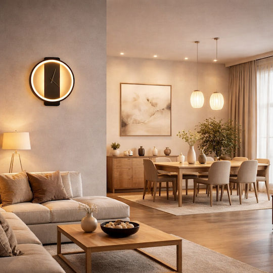 VenCore Modern Wall Lamp with Integrated LED and Adjustable White Light 30x5cm