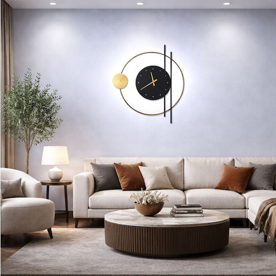 VenCore Modern Wall Lamp with Integrated LED and Warm to Cool White Light Black 42x5cm
